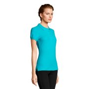 Рубашка поло женская PEOPLE 210 Бирюзовый