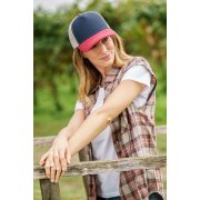 Бейсболка RAPPER CANVAS-S, 5 клиньев, пластиковая застёжка Белый