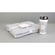 Плед "Ritz" , 140 х 200 см серый с белым