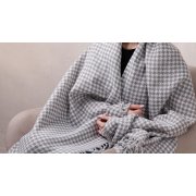 Плед "Ritz" , 140 х 200 см серый с белым