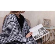 Плед "Ritz" , 140 х 200 см темно-синий с белым