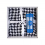 Плед "Ritz" , 140 х 200 см темно-синий с белым