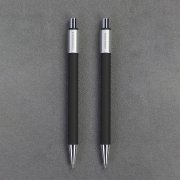 Ручка шариковая "Spin" с 6ти-гранным спиннером, покрытие soft touch черный