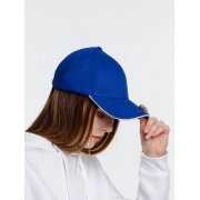 Бейсболка Spiker, ярко-синяя с белым