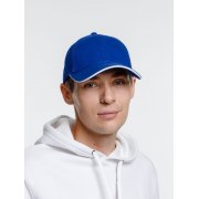 Бейсболка Spiker, ярко-синяя с белым