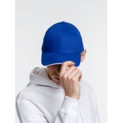 Бейсболка Spiker, ярко-синяя с белым