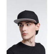 Бейсболка Foreside с прямым козырьком, черная с серым