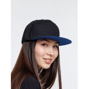 Бейсболка Foreside с прямым козырьком, черная с синим