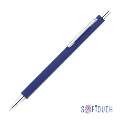 Ручка шариковая "Trade", покрытие soft touch темно-синий