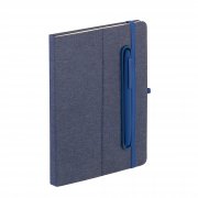 Блокнот "Magnet" с ручкой Vega на магните, с подставкой под смартфон темно-синий