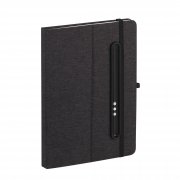 Блокнот "Magnet" с ручкой Ray на магните, с подставкой под смартфон черный