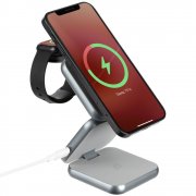 Складная станция беспроводной зарядки Terza, серебристая арт. 16930.10