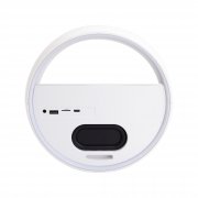Bluetooth колонка "Smart Orb" 5Вт с беспроводным (15W) ЗУ, лампой, часами, FM радио белый