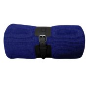 Плед "Belt"; т.синий; 130 х 180 см; 100% акрил, с поясом Темно-синий