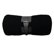 Плед "Belt"; чёрный; 130 х 180 см; 100% акрил, с поясом Черный