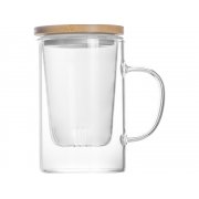 Стеклянная кружка с заварочной емкостью «Milfoil»