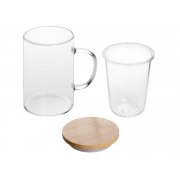 Стеклянная кружка с заварочной емкостью «Milfoil»