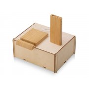 Подарочный набор с БЗУ и внешним аккумулятором «Bamboo Set»