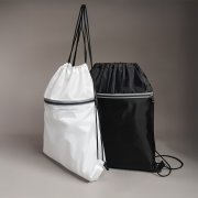 Рюкзак мешок "Shift" со светоотражающей молнией, белый, 36*41 см, полиэстер 210D Белый