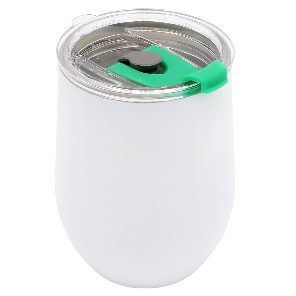 Термокружка с двойной стенкой Coffixx To Go, белая/зелёная арт. 5043.01.04 Термокружка с двойной стенкой Coffixx To Go, белая/зелёная арт. 5043.01.04