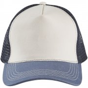 Бейсболка Blink, молочно-белая с синим (деним) арт. 04451865TUN Бейсболка Blink, молочно-белая с синим (деним) арт. 04451865TUN