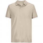Рубашка поло унисекс Pacific, бежевая (льняная) арт. 04439119 Рубашка поло унисекс Pacific, бежевая (льняная) арт. 04439119