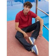 Рубашка поло унисекс Pacific, красная (бургунди) арт. 04439173 Рубашка поло унисекс Pacific, красная (бургунди) арт. 04439173