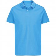 Рубашка поло унисекс Pacific, ярко-бирюзовая арт. 04439321 Рубашка поло унисекс Pacific, ярко-бирюзовая арт. 04439321