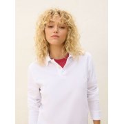 Рубашка поло унисекс с длинным рукавом Pacific LSL, белая арт. 04441102 Рубашка поло унисекс с длинным рукавом Pacific LSL, белая арт. 04441102