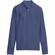 Рубашка поло унисекс с длинным рукавом Pacific LSL, синяя (джинс) арт. 04441244 Рубашка поло унисекс с длинным рукавом Pacific LSL, синяя (джинс) арт. 04441244