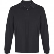 Рубашка поло унисекс с длинным рукавом Pacific LSL, черная арт. 04441312 Рубашка поло унисекс с длинным рукавом Pacific LSL, черная арт. 04441312