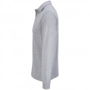 Рубашка поло унисекс с длинным рукавом Pacific LSL, серый меланж арт. 04441360