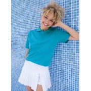 Рубашка поло унисекс Pitcher, ярко-бирюзовая арт. 04442321 Рубашка поло унисекс Pitcher, ярко-бирюзовая арт. 04442321