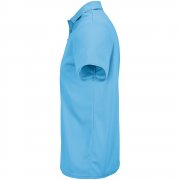 Рубашка поло унисекс Pitcher, ярко-бирюзовая арт. 04442321 Рубашка поло унисекс Pitcher, ярко-бирюзовая арт. 04442321