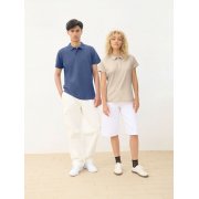 Рубашка поло унисекс Pulse, синяя (джинс) арт. 04502244 Рубашка поло унисекс Pulse, синяя (джинс) арт. 04502244