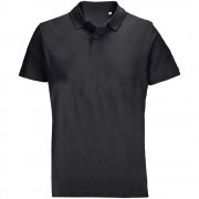 Рубашка поло унисекс Pulse, черная арт. 04502312 Рубашка поло унисекс Pulse, черная арт. 04502312