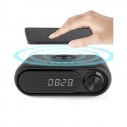 Часы Radon с беспроводной зарядкой 5 в 1, Чёрный