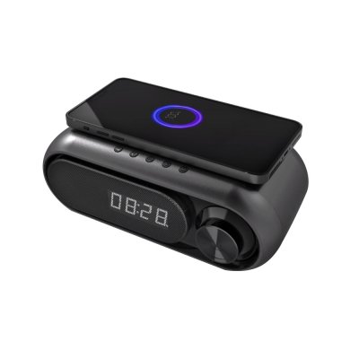 Часы Radon с беспроводной зарядкой 5 в 1, Чёрный арт. 7015.02 Часы Radon с беспроводной зарядкой 5 в 1, Чёрный арт. 7015.02