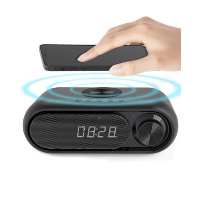 Часы Radon с беспроводной зарядкой 5 в 1, Чёрный арт. 7015.02 Часы Radon с беспроводной зарядкой 5 в 1, Чёрный арт. 7015.02