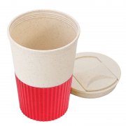 Термостакан пластиковый Wavy с манжетой, красный арт. 5069.05