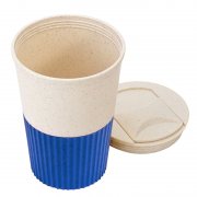 Термостакан пластиковый Wavy с манжетой, синий арт. 5069.03