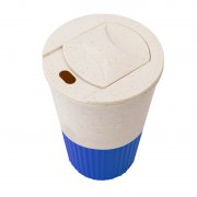 Термостакан пластиковый Wavy с манжетой, синий арт. 5069.03