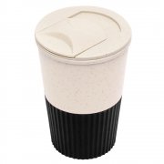 Термостакан пластиковый Wavy с манжетой, чёрный арт. 5069.02