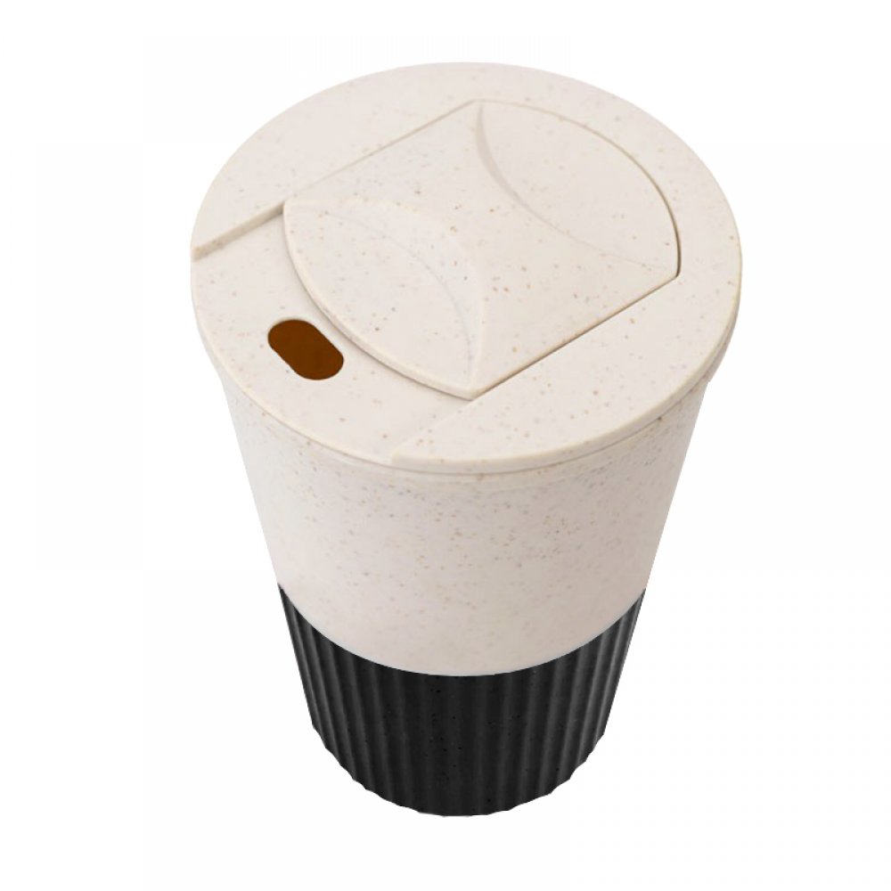 Термостакан пластиковый Wavy с манжетой, чёрный арт. 5069.02 Термостакан пластиковый Wavy с манжетой, чёрный арт. 5069.02