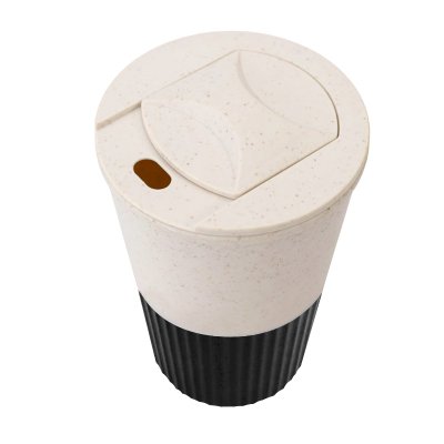 Термостакан пластиковый Wavy с манжетой, чёрный арт. 5069.02 Термостакан пластиковый Wavy с манжетой, чёрный арт. 5069.02