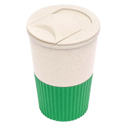 Термостакан пластиковый Wavy с манжетой, зелёный арт. 5069.04 Термостакан пластиковый Wavy с манжетой, зелёный арт. 5069.04