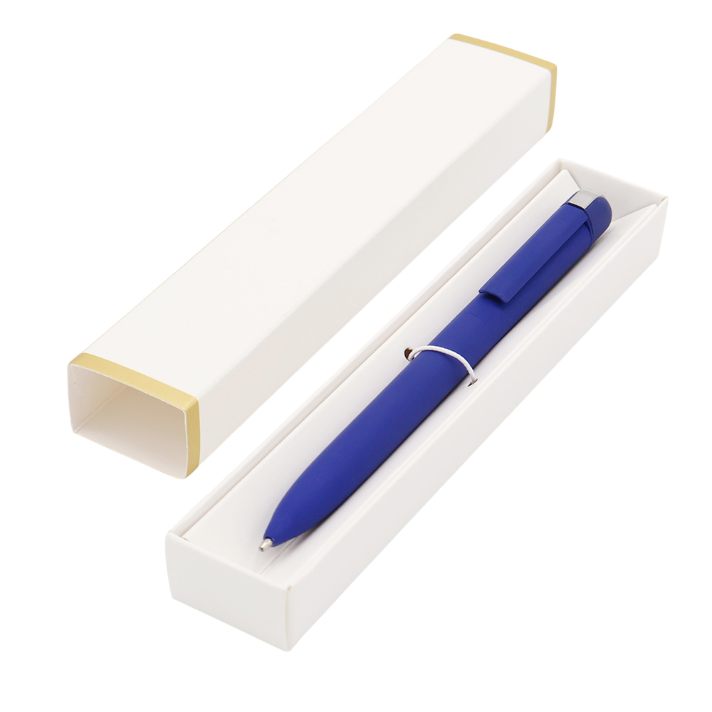 Ручка Espada в коробке Cradle белой с полозотой, синяя арт. 54078.03 Ручка Espada в коробке Cradle белой с полозотой, синяя арт. 54078.03