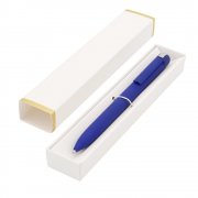 Ручка Espada в коробке Cradle белой с полозотой, синяя арт. 54078.03 Ручка Espada в коробке Cradle белой с полозотой, синяя арт. 54078.03