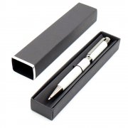 Ручка Senator в коробке Cradle чёрной с серебристым, белая арт. 54076.01