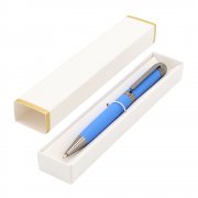 Ручка Senator в коробке Cradle белой с полозотой, синяя арт. 54075.03